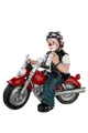 Produktbild: GILDE Clown Heavy Biker aus Kunstharz - Geschenk für Männr Dekofigur und Sammlerstück - Mehrfarbig, Motorradmotiv, 12 cm hoch, 14 cm breit, 7 cm tief