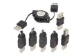 Produktbild: HEITECH USB-Adapter-Set 7-teilig mit praktischer Aufrollbox, USB-Verlängerung USB-Kabel