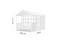 Produktbild: Woodtex Gartenhaus Gartenhaus Hanley 19 mm natur, BxT: 214x302 cm, Terrasse & Vordach, 19 mm Wandstärke, Einzeltür