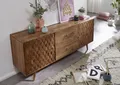Produktbild: MASSIVMOEBEL24 Sideboard Akazie 180x42x75 natur lackiert MOSAYK #100