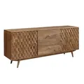 Produktbild: Massivmoebel24 Sideboard MOSAYK (Massivholz), Sideboard Akazie 180x42x75 natur lackiert MOSAYK #100 beige