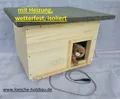 Produktbild: Katzenhaus mit Heizung unbehandelt Katzenhütte Wurfkiste wetterfest isoliert