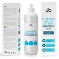 Produktbild: UB Gel Hyaluron Ultraschallgel 500ml | Premium Ultraschallgerät Gel für Gesicht & Körper | Mit Tiefwirkender Hyaluronsäure | Ideal für Ultraschall Massage & Sonophorese