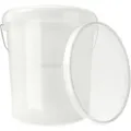 Produktbild: Fixedbyu - Eimer mit Deckel Kunststoff Leereimer Griff 15,9l lebensmittelecht transparent
