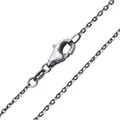 Produktbild: MATERIA 925 Silber Halskette für Frauen Herren - feine Ankerkette 1,2mm Kette 40cm antik oxidiert K96-40