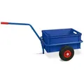 Produktbild: BRB Handwagen mit Kunststoffkasten, H 280 mm, blau, LxBxH 1250x640x660 mm, Tragkraft 200 kg