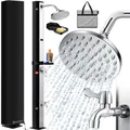 Produktbild: KESSER® Solardusche 35 Liter Solar Gartendusche + Metall-Duschablage warmes Wasser max. 60°C ohne Stromanschluss Pooldusche Camping Regenduschkopf und Wasserhahn Gartenschlauch-Anschluss