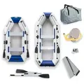 Produktbild: HOME DELUXE Schlauchboot PIKE Sport, (Set, -, Motor, zwei Paddel, Reparatur Kit, Transporttasche und Luftpumpe), PVC, 3 lagig Konstruktion, extra stark, mit Motor blau|weiß 136 cm x 330.00 cm