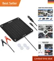 Produktbild: Effizientes 12 Volt 10 Watt Solarmodul für Autobatterie Erhaltungsladung