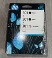 Produktbild: 3 HP original Tintenpatronen 3erPack 2x 301 Black + 1x Tri-Color E5Y87EE 08/2023