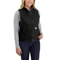 Produktbild: Carhartt Women's Loose Fit Washed Duck Sherpa-Lined Mock Vest, Black, Extra Small