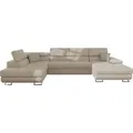 Produktbild: MIRJAN24 Ecksofa Cotere Bis, Eckcouch mit Bettkasten, U-Form Schlafsofa vom Hersteller, Wohnlandschaft (Uttario Velvet 2979 + Senegal 825, Seite: L... - Beige