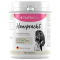 Produktbild: TierPlus Haarpracht, hochdosiertes Biotin Komplex für Hunde, gegen Haarausfall, Juckreiz & trockene Haut- Für EIN glänzendes Fell & schöne Haut, 120 Tabletten
