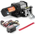 Produktbild: Elektrische Seilwinde, 3000 Lb Zugkraft, 12 V Dc Für Atv/utv, Mit Φ3/16 Zoll X 39 Fuß Stahlkabel, Rollenseilführung, Kabelfernbedienung, Ip55 Wasserbeständigkeit, Ideal Für Utv Atv Offroad - Vevor
