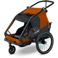 Produktbild: Cube Double CMPT Kinder Fahrradanhaenger - grey'n'orange