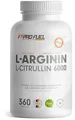 Produktbild: L-Arginin + L-Citrullin-Malat Kapseln 360x - optimal hochdosiert mit 6000 mg pro Tag aus L-Arginin (2400 mg) + L-Citrullin-Malat (3600 mg) - laborgeprüft mit Zertifikat - vegan