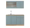 Produktbild: Vicco Küchenzeile R-Line, Blau-Grau/Goldkraft Eiche, 140 cm ohne Arbeitsplatte