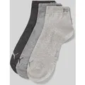 Produktbild: PUMA Sneakersocken mit Logo im 3er-Pack in Anthrazit, Größe 39-42