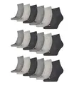 Produktbild: PUMA unisex Quarter Sportsocken Kurzsocken Socken 271080001 18 Paar, Farbe:Grau, Menge:18 Paar (6x 3er Pack), Größe:39-42, Artikel:-800 anthracite/light grey/middle grey