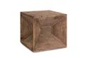 Produktbild: Homestyle4u Nachttisch Hocker Holz Würfel Nachttisch Braun für Pflanzen Couchtisch Massiv, Wohnzimmer