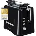Produktbild: Exquisit Toaster TA 3102 SWI | Defrost-Funktion | abnehmbarer Brötchenaufsatz | 6 Bräunungsstufen | 870 Watt | ausziehbare Krümmelschublade - Schwarz