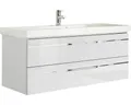 Produktbild: Badmöbel-Set Balto Sprint BxT 123,4 x 49 cm Frontfarbe weiß hochglanz 2-teilig m