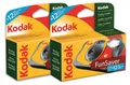 Produktbild: 2er Pack Kodak Fun Saver 27+12 Aufnahmen ISO 800 Einwegkamera mit Blitz