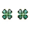Produktbild: Swarovski Idyllia Ohrstecker, Grüne und Vergoldete Ohrringe mit Glücksklee-Motiv aus Strahlenden Swarovski Kristallen