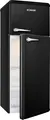 Produktbild: Bomann Retro Kühlschrank mit Gefrierfach, Vintage Kühlgefrierkombi Inhalt 208 L - Kühlen: 160 L, Gefrieren: 48 L, Retro-Fridge - DTR 353.1 schwarz