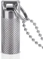 Produktbild: Opret Titan Metall Pillendose Klein Schlüsselanhänger Wasserdicht 1,2 x 3,4 cm