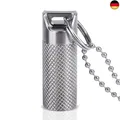 Produktbild: Opret Mini Titan Metall Pillendose Klein mit Schlüsselanhänger-Wasserdicht, L
