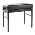 Produktbild: Fame PB-30 Klavierbank, Höhenverstellbar 47-55cm, Robustes Stahlgestell, Schwarz Lackiert, Kunstlederpolsterung, Stabil und Leicht, Sitzfläche 56x33cm, Gewicht 7.6kg