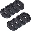 Produktbild: ScSPORTS® Hantelscheiben - Set, 2/4/5/10/15/20 kg, Ø 30/31 mm, Gusseisen - Gewichtsscheiben, Hantelscheiben-Set, Hantelgewichte, Fitness Scheiben, Gussscheiben, Gewichte (20 kg (8 x 2,5))