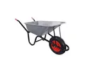 Produktbild: GARMIO® Schubkarre 85 Liter bis 160 kg Garten Bauschubkarre, Luftreifen mit Felge - Wanne verzinkt