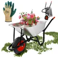 Produktbild: GARMIO® Schubkarre Bauschubkarre Gartenschubkarre Kippwagen Gartenkarre Hofkarre