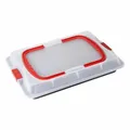 Produktbild: Dr. Oetker Backblech Bake & Go mit Transporthaube Back Blech Kuchenblech 42 cm