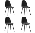 Produktbild: vidaXL Esszimmerstuhl Esszimmerstühle 4 Stk. Schwarz Samt (4 St)