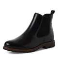 Produktbild: Tamaris Damen Chelsea Boots, Frauen Stiefeletten,Boots,Stiefel,Bootee,Booties,halbstiefel,Kurzstiefel,uebergangsschuhe,Black Leather,38 EU