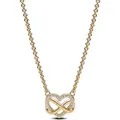 Produktbild: Pandora Funkelnde Unendlichkeits-Herz Collier-Halskette 362666C01-50 Damenhalskette - Gold