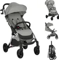 Produktbild: Kikkaboo Kinderwagen Buggy Cloe bis 22 kg Aluminiumrahmen faltbar Getränkehalter grau/hellgrau