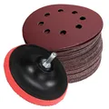 Produktbild: 70 Klett Schleifscheiben 125mm Mix + Schleifteller Akkuschrauber Winkelschleifer