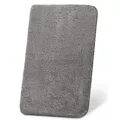 Produktbild: Beautissu Badematte BeauMare FL, Höhe 30 mm, fußbodenheizungsgeeignet, beidseitig nutzbar, Polyester, Mikrofaser, rechteckig, ruschfester Badezimmerteppich grau rechteckig | 50 cm x 80 cm x 30 mm