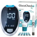 Produktbild: GlucoCheck XL Blutzuckermessgerät (mg/dl) inkl. 10 Teststreifen, 10 Lanzetten, 1 Stechhilfe, 1 Etui