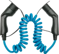 Produktbild: KM EVC02-050B - Typ 2 Kabel, für E-Fahrzeuge, 11 kW, 5,0 m, Spiralkabel