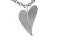 Produktbild: Ernstes Design Herzanhänger Damen anhänger Herz Edelstahl gekratzt 20 x 30 mm