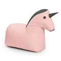 Produktbild: Lumaland Kindersitzsack Einhorn | Sitzsack Tier Familie für Kinder | Wasserabweisender Bean Bag für Indoor & Outdoor | Pflegeleichtes Material | 85 x 70 x 45 cm & 1,9 kg leicht [Pink/Grau]