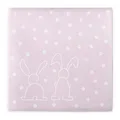 Produktbild: Sovie HOME Serviette RABBITS Rosa, Linclass Airlaid, 40x40cm, 1/4 Falz, 12 Stück, Osterdesign mit weißen Punkten, niedliche Hasen, dekorativ, saugstark & reißfest, Ideal für Osterfest