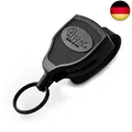 Produktbild: KEY-BAK schwarz Schlüsselrolle Kevlarseil bis 15 Schlüssel mit Lederschlaufe, K