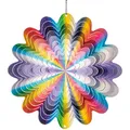 Produktbild: CIM Edelstahl Windspiel - Rainbow Circle - Ø 150 mm - leichtdrehendes Windmobile mit brillanten Farben - inklusive Aufhängung - attraktive Raum- Fenster und Garten-Dekoration
