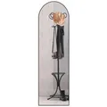 Produktbild: Floordirekt Ganzkörperspiegel Madison Gewölbt Aluminiumrahmen Schwarz 150 x 40 cm
